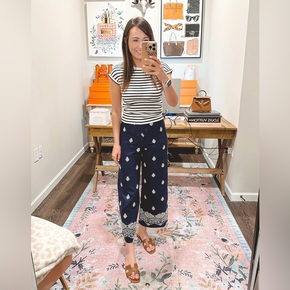 Zara Navy linen pants - Picture 2 of 5